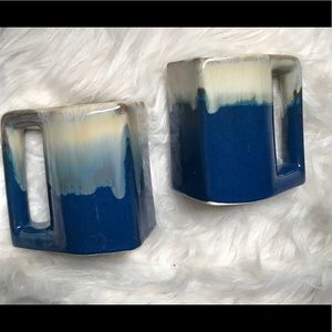 Set of 2 Handmade Pottery Coffee Mugs